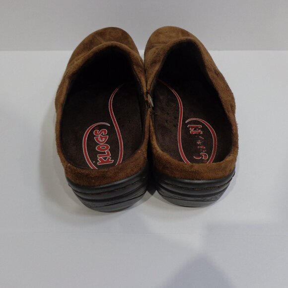 KLOGS Womens Brown Leather Suede Embroid Floral Mules Shoes Slip Resistant Sz 7M - Picture 5 of 7